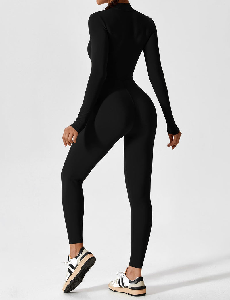 SF Long Sleeve/ Short Sleeve Zipper Jumpsuit
